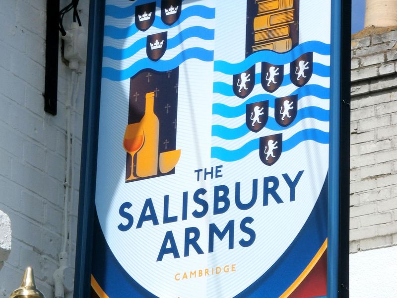 Salisbury Arms signboard, 2024. (Pub, External, Sign, Key). Published on 18-04-2024