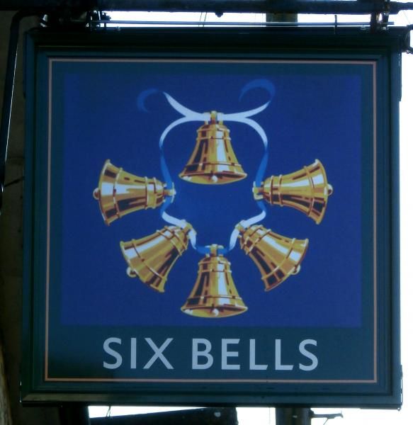 Six Bells, Covent Garden, Cambridge: sign (2014). (Pub, External, Sign, Key). Published on 27-12-2015