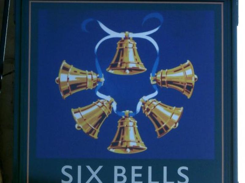 Six Bells, Covent Garden, Cambridge: sign (2014). (Pub, External, Sign, Key). Published on 27-12-2015