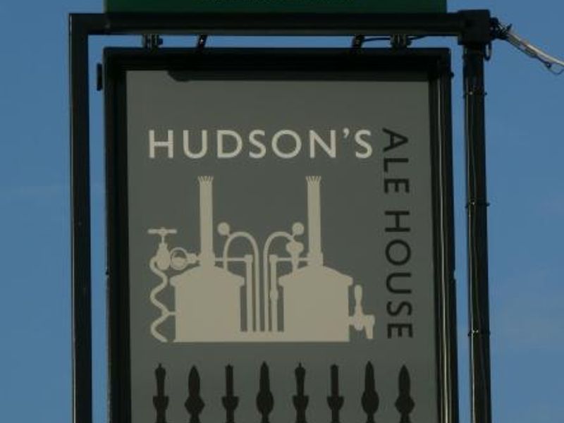 Hudson's Ale House, Trumpingson, sign 2016. (Pub, External, Sign). Published on 08-01-2016