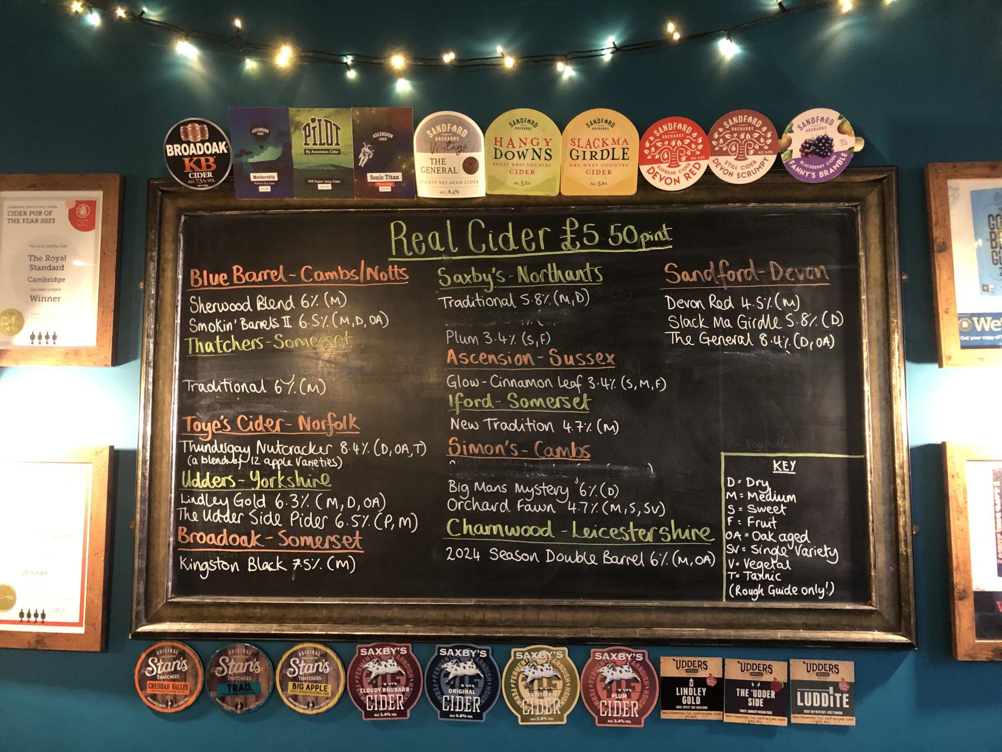 Cider menu board. Early March 2026. Published on 19-03-2026
