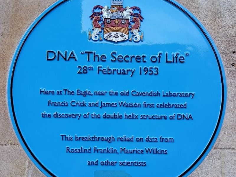 New version of the "Secret of Life" Blue Plaque. January 2025. (External). Published on 27-01-2025 