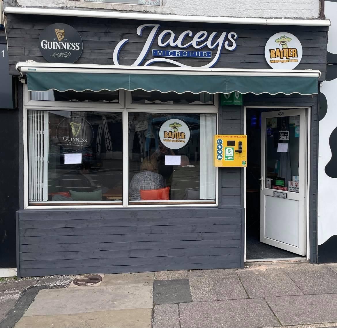 The front of Jaceys. (External, Bar). Published on 06-01-2022