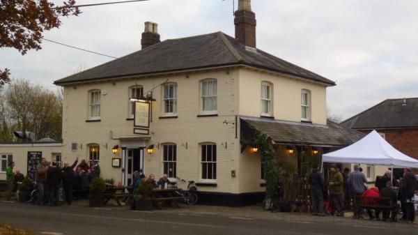 During the Ballards Brewery Charity Walk. (Pub, Festival, External, Sign, Customers). Published on 02-12-2013