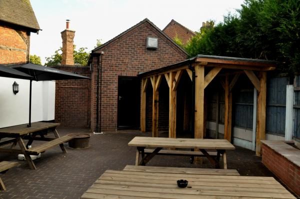 Beer Garden at back of pub. (Garden). Published on 12-08-2014