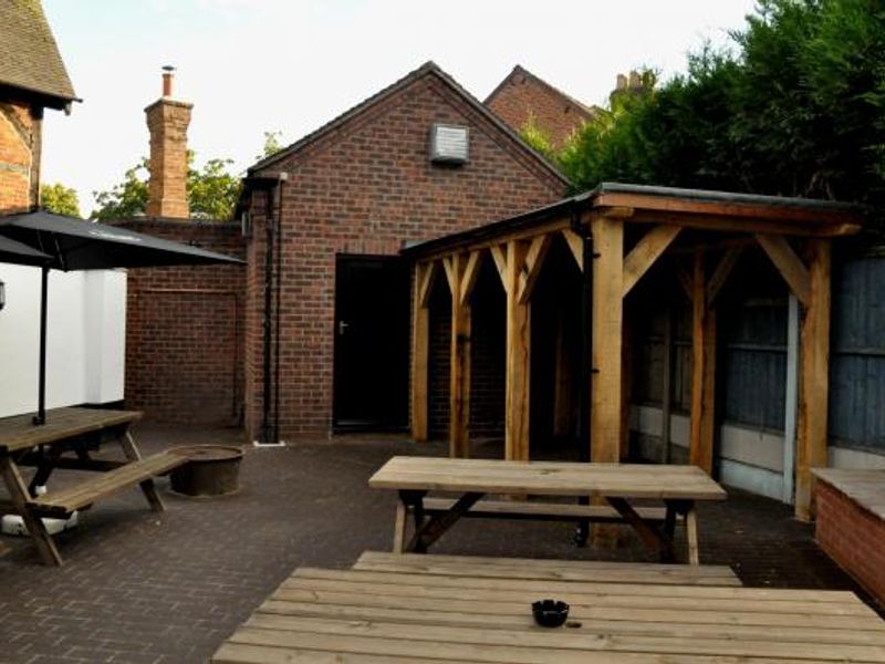 Beer Garden at back of pub. (Garden). Published on 12-08-2014 