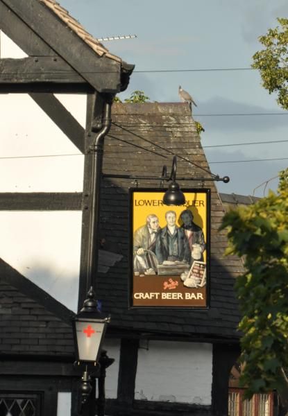 Renovated pub sign wih additions. (Sign). Published on 12-08-2014