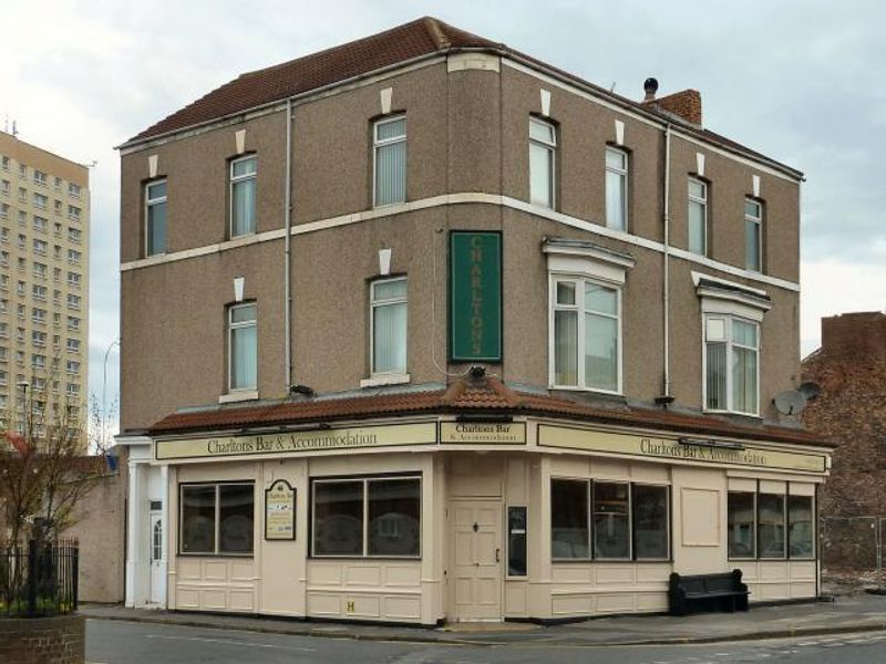 Charltons Bar at Stockton-on-Tees. (Pub, External, Key). Published on 01-01-1970 