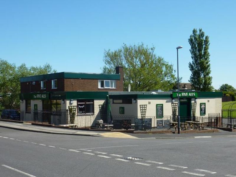 Five Alls at Stockton-on-Tees. (Pub, External, Key). Published on 01-01-1970