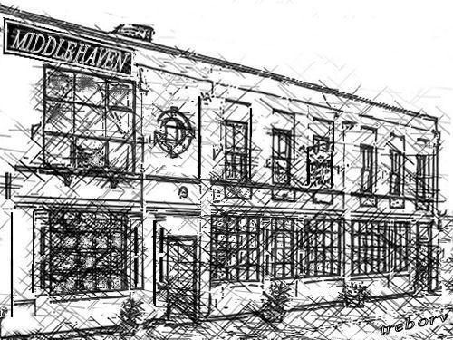 Middlehaven at Middlesbrough. (Pub, External, Key). Published on 01-01-1970