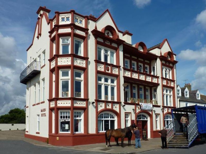 Marine Hotel at Seaton Carew. (Pub, External, Key). Published on 01-01-1970 