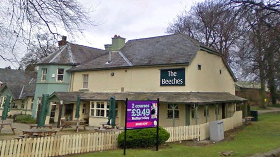 Beeches -Gresford. (Pub, External, Key). Published on 03-04-2013