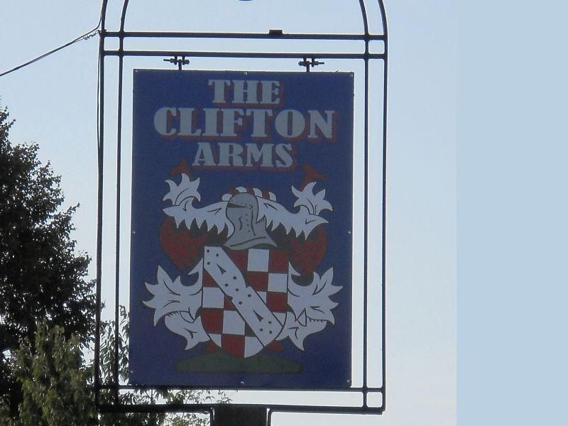 Clifton Arms - sign. (Pub, Sign). Published on 05-05-2024
