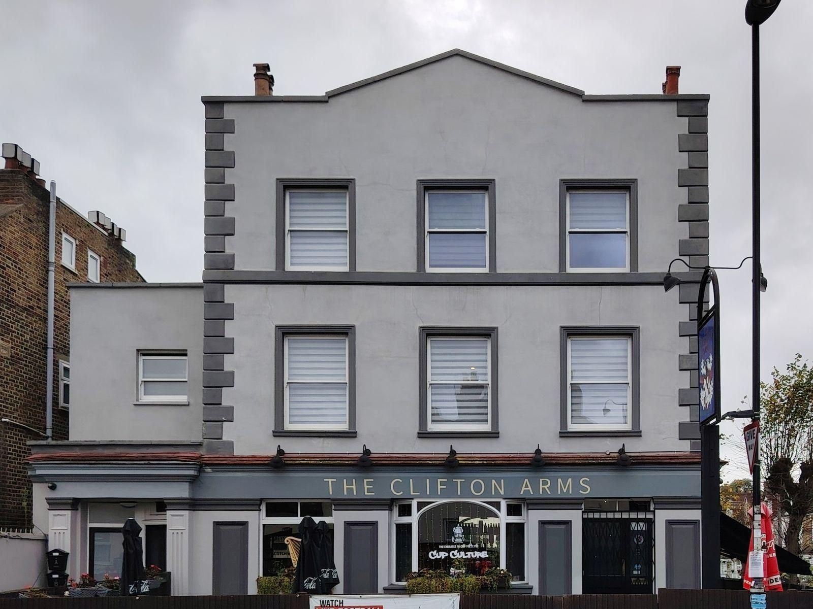 Clifton Arms, South Norwood. (Pub, External, Key). Published on 11-11-2025