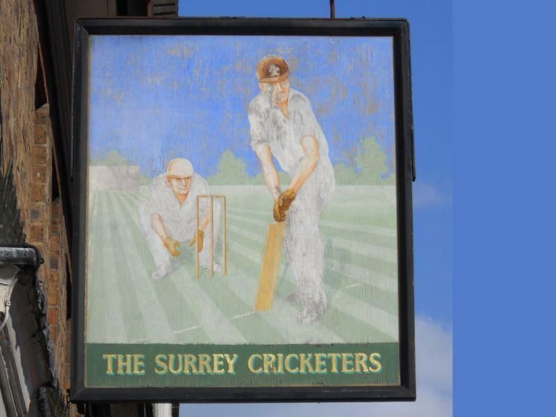 Surrey Cricketers - sign. (Pub, Sign). Published on 05-05-2024
