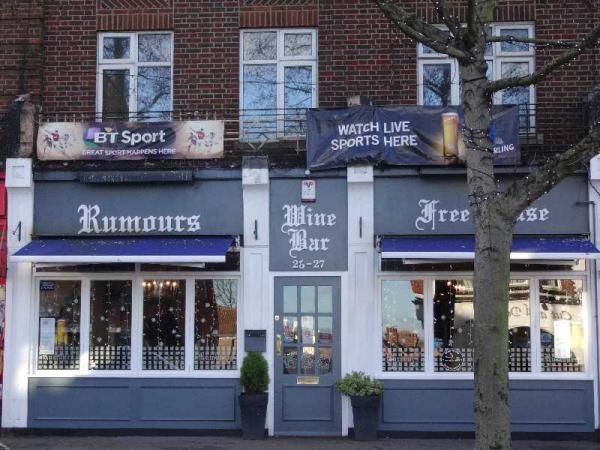 Rumours, Worcester Park. (Pub, External, Key). Published on 26-12-2014
