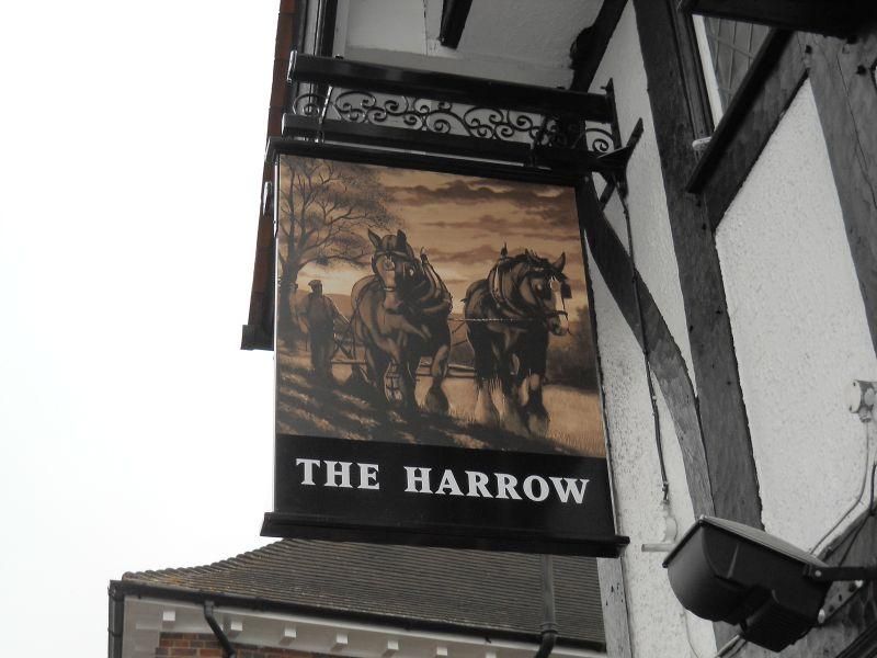 Harrow, Cheam - sign. (Pub, Sign). Published on 06-05-2024