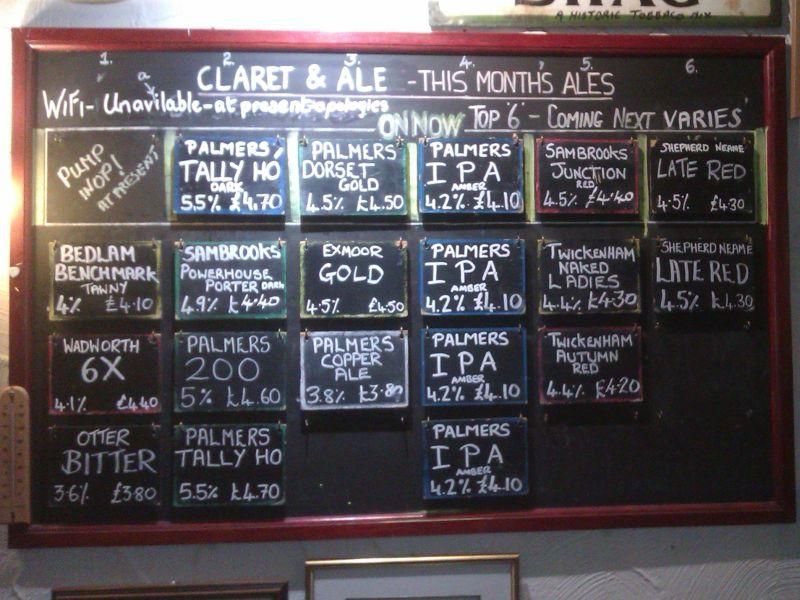 Claret & Ale Beer Board. (Pub, Bar). Published on 24-09-2022