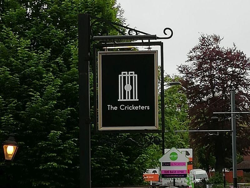 Cricketers, Croydon. (Pub, Sign). Published on 07-05-2024 