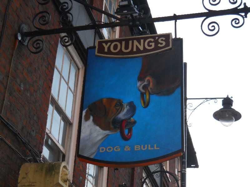 Dog & Bull, Croydon. (Pub, Sign). Published on 07-05-2024 