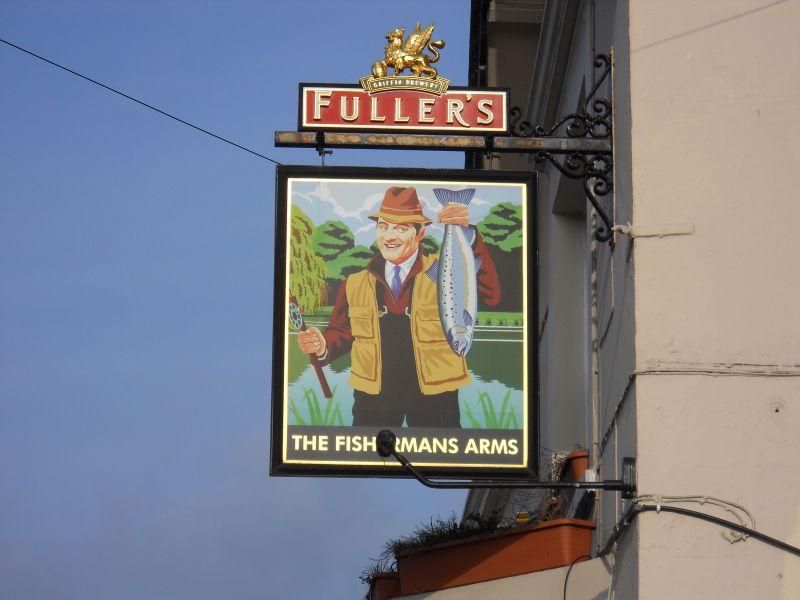 Che (Fisherman's Arms), Croydon. (Pub, Sign). Published on 08-05-2024 