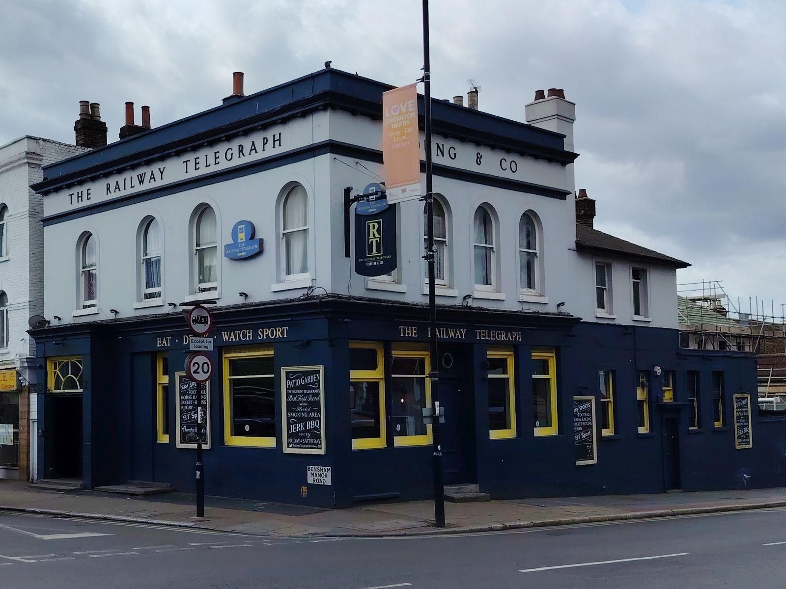 Railway Telegraph, Thornton Heath. (Pub, External, Key). Published on 05-06-2025