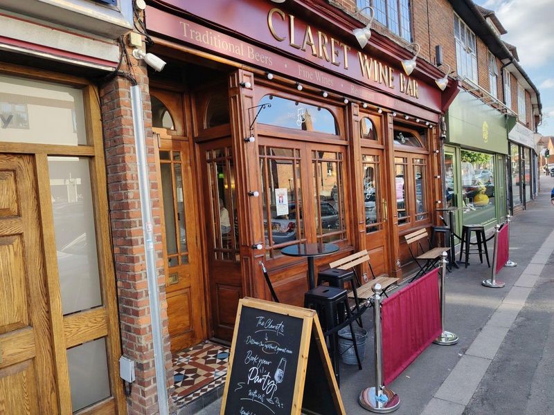 Claret Wine Bar, Cheam. (Pub, External, Key). Published on 02-05-2025