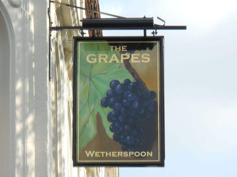 Grapes, Sutton. (Pub, Sign). Published on 10-05-2024