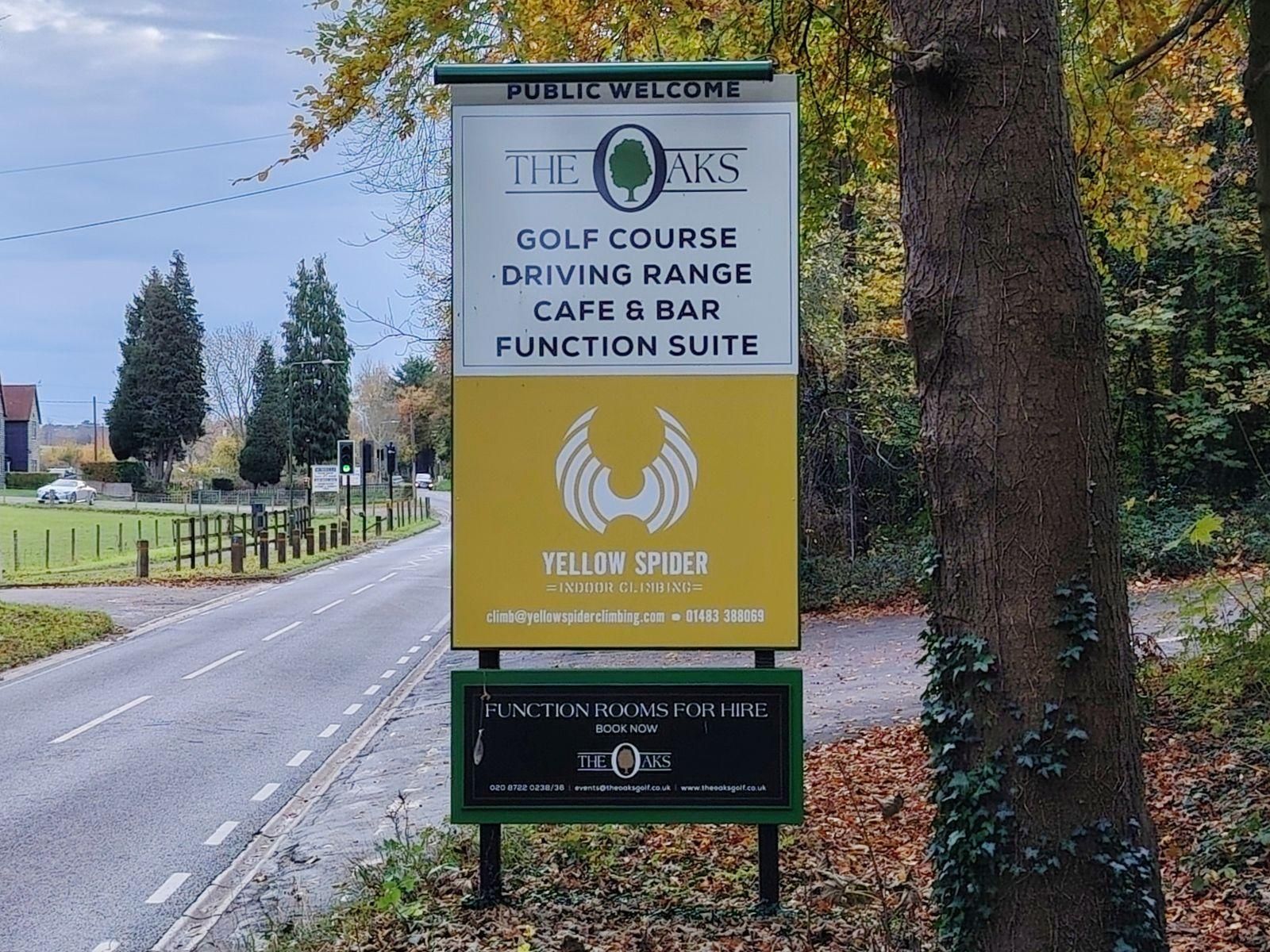 Oaks Sports Centre, Carshalton. (External, Sign). Published on 06-11-2025