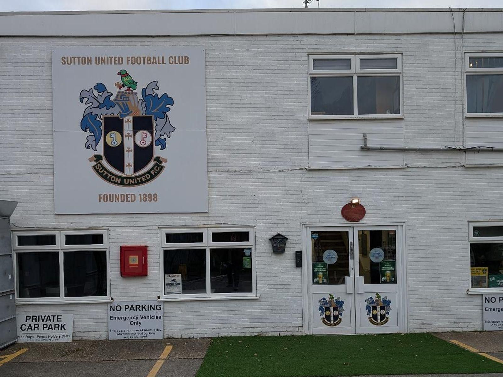 Sutton United FC. (External, Key). Published on 21-10-2025