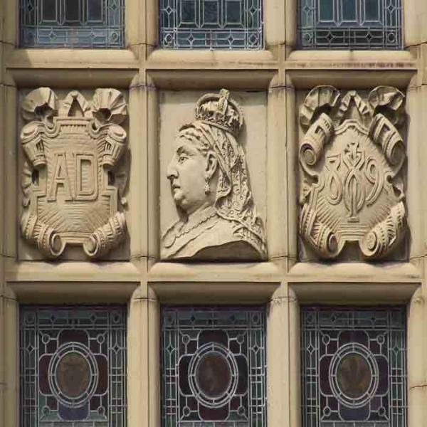 Queens Hotel Old Colwyn window. (External). Published on 01-04-2015