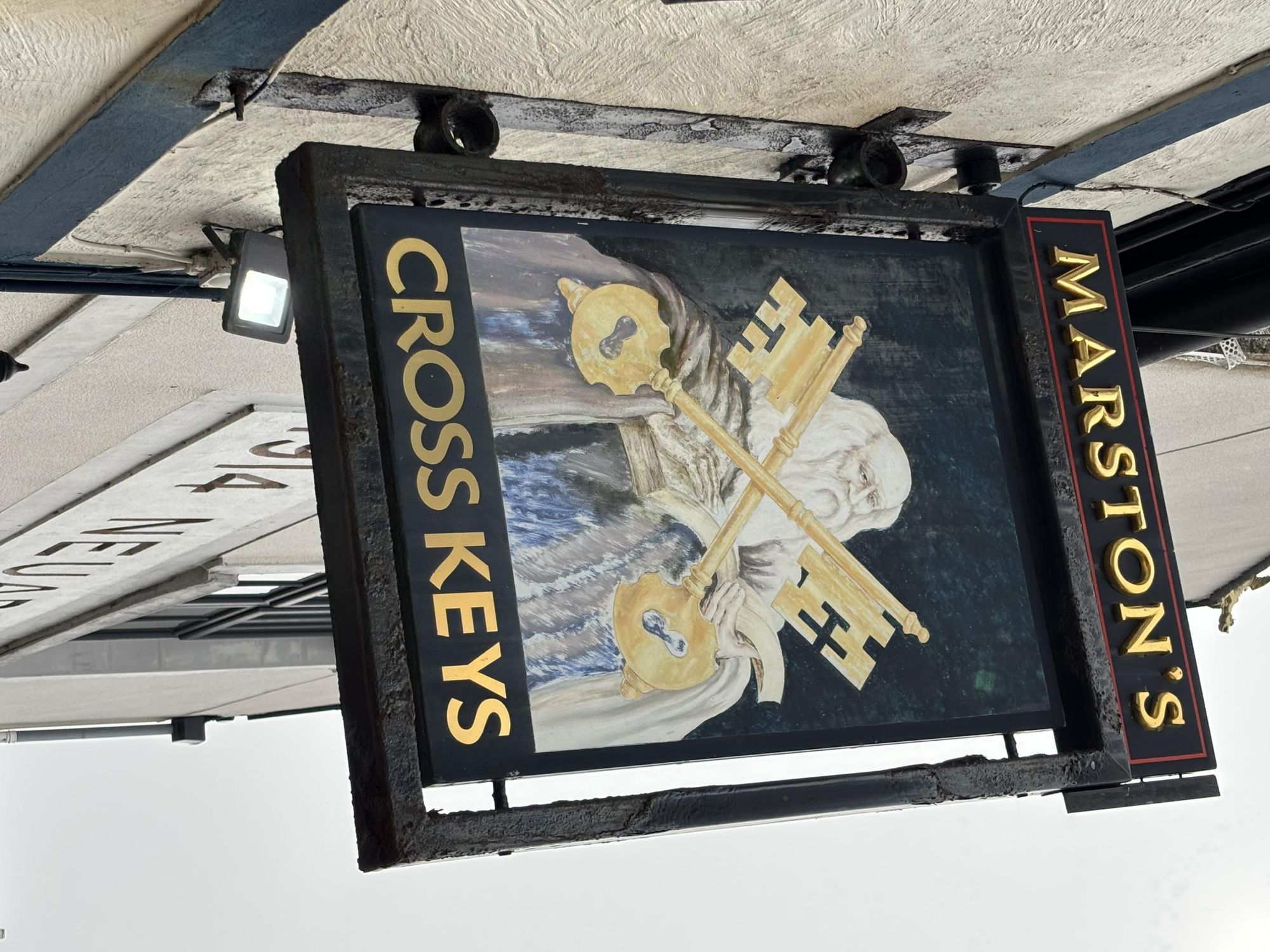 Cross Keys Glan Conwy Sign 2025. (Sign). Published on 19-04-2025
