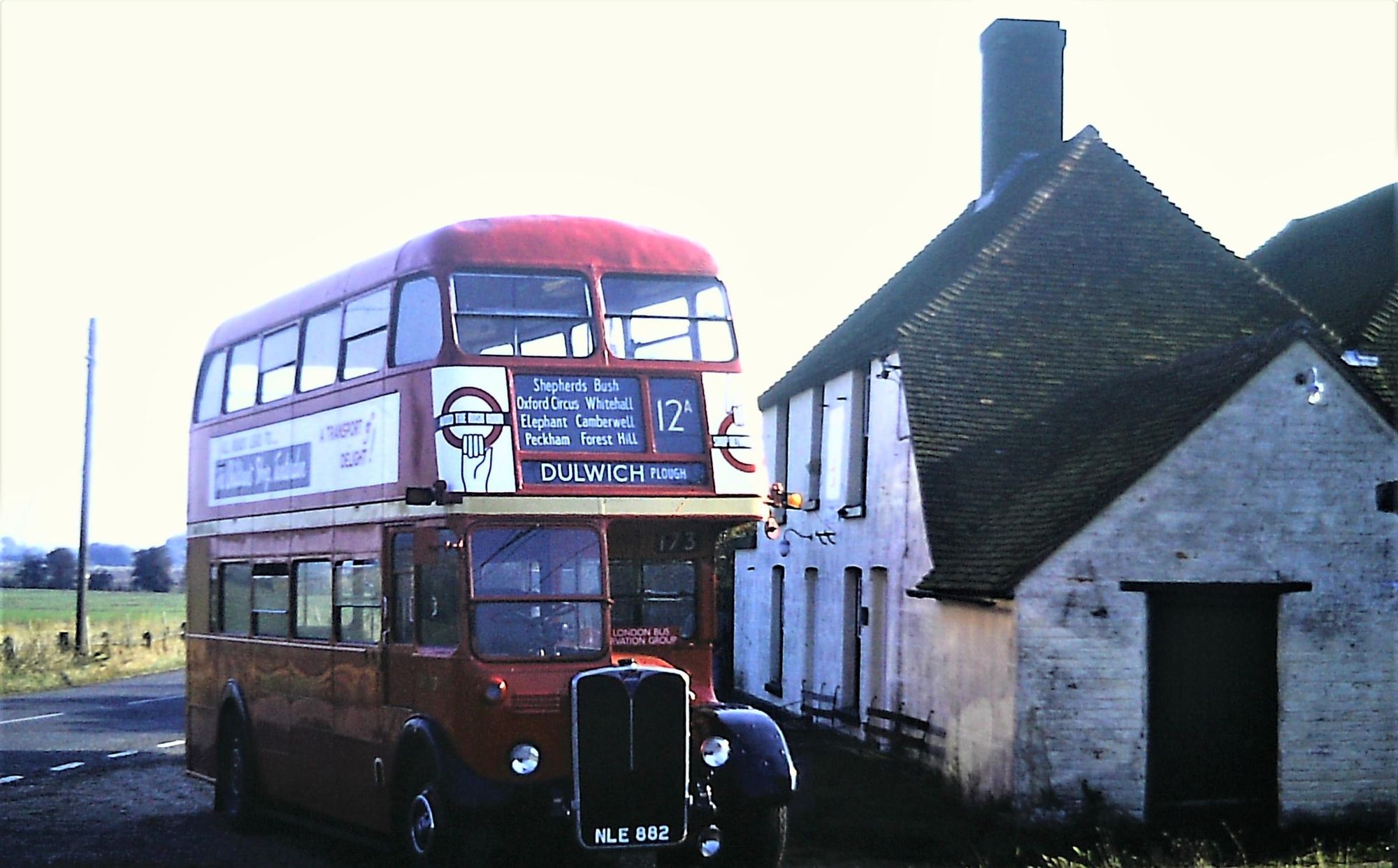 A London Bus visits in 1978. (Pub, External). Published on 03-03-2023