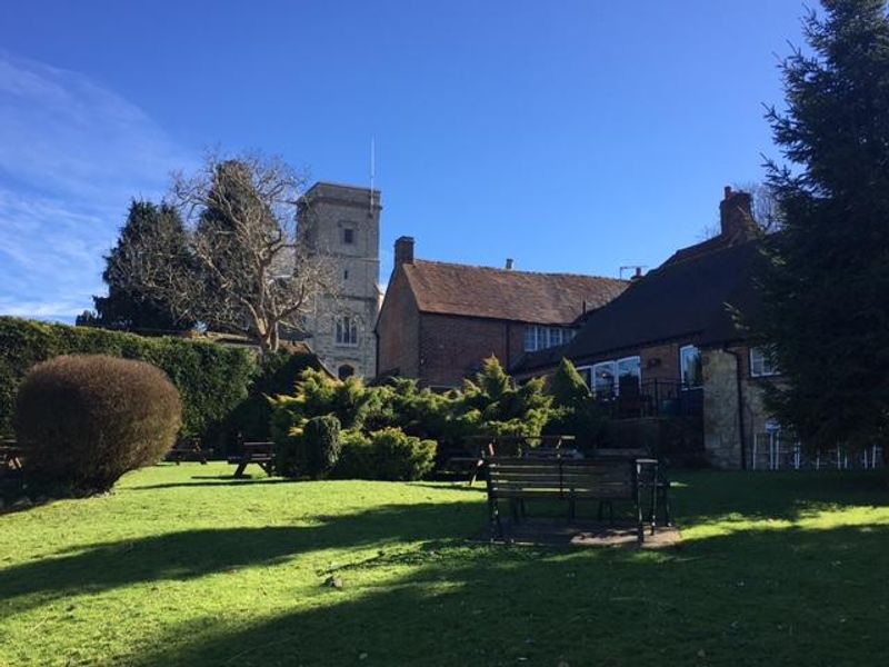 Beer garden church view. (External, Garden). Published on 17-08-2017