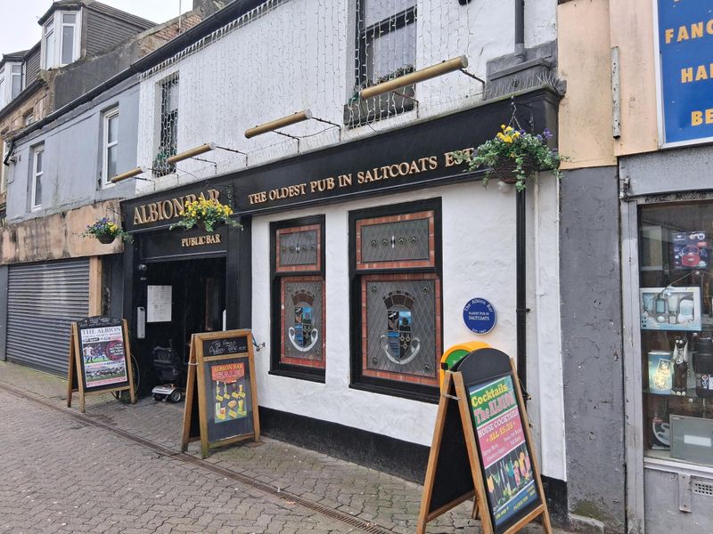 Albion Bar, Saltcoats (Photo: Alastair McMillan 03/03/2025). (Pub, External, Key). Published on 11-08-2025