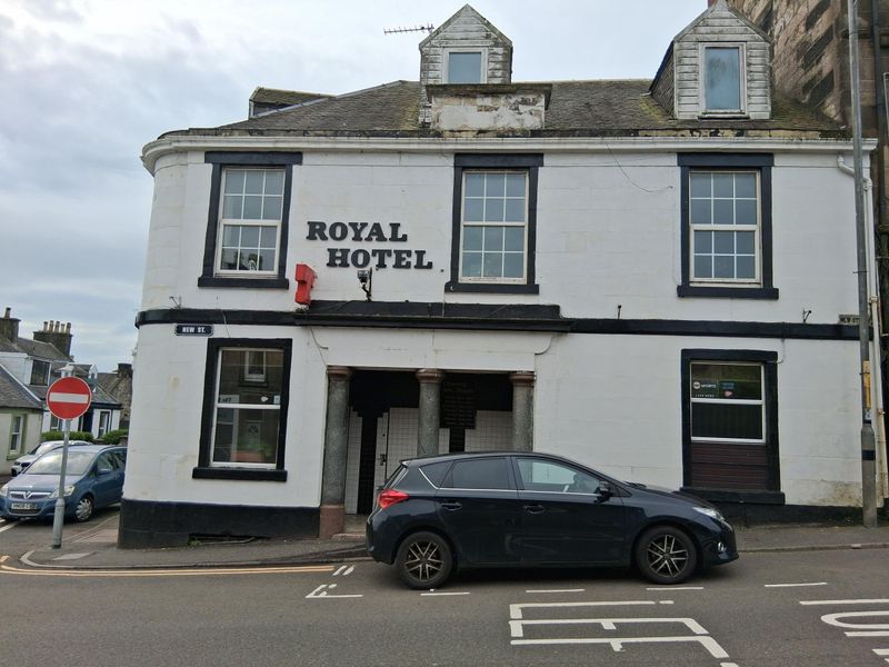 Royal Hotel, Dalry (Photo: Alastair McMillan 28/04/2025). (Pub, External, Key). Published on 11-08-2025