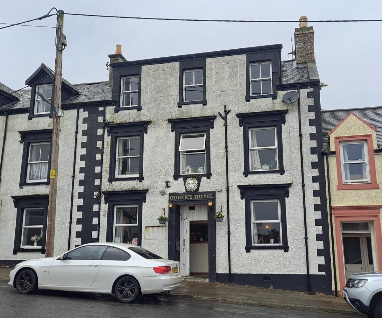 Queens Hotel, Drummore (Photo: Mark Finney - 07/06/2026). (Pub, External, Key). Published on 06-07-2026