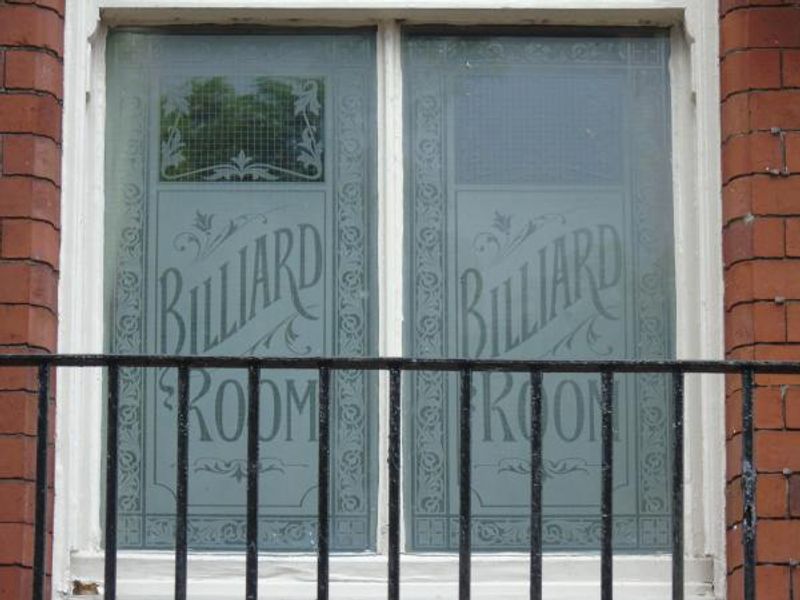 Etched Window Billiard Room. Published on 07-08-2015