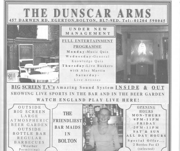 Advert From July 2001 Bolton Pub Directory. Published on 10-02-2016