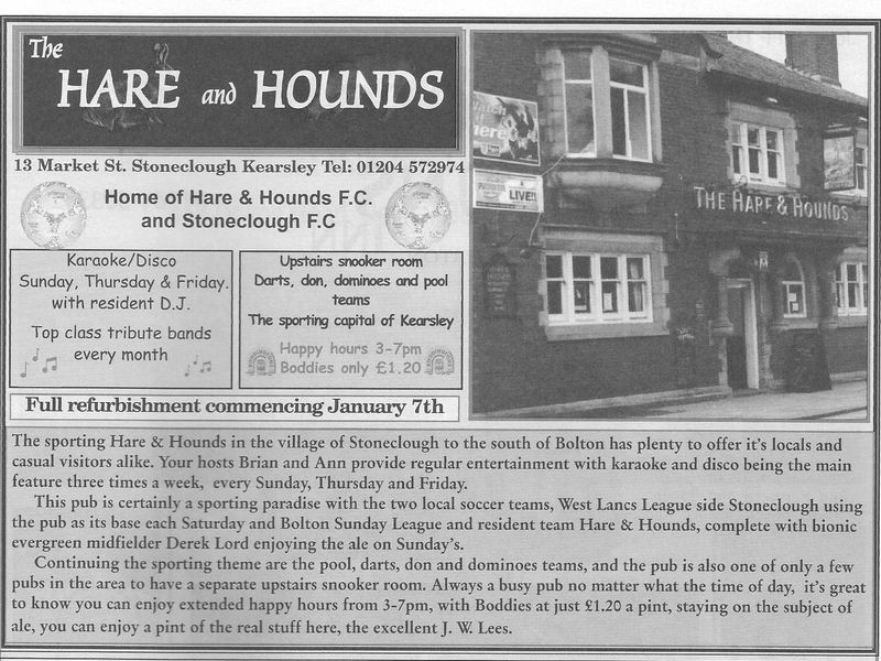 Advert from Bolton Pub Directory December 2001. Published on 12-08-2024