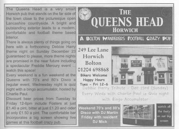 Advert From December 2001 Bolton Pub Directory. Published on 10-02-2016