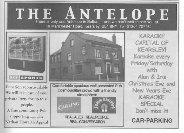 Advert From December 2001 Yellow Pub Directory. Published on 10-02-2016