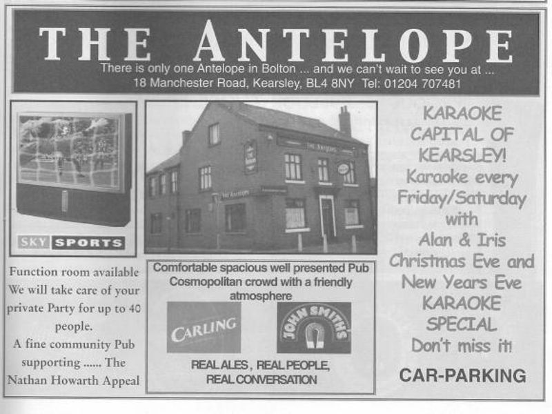 Advert From December 2001 Yellow Pub Directory. Published on 10-02-2016