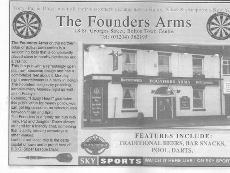 Advert From December 2001 Bolton Pub Directory. Published on 10-02-2016