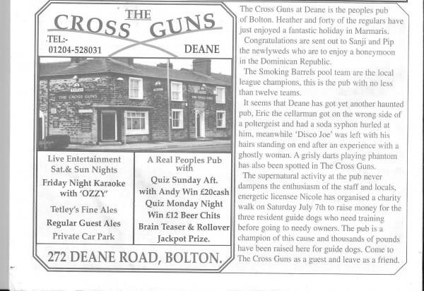 Advert From July 2001 Bolton Pub Directory. Published on 10-02-2016