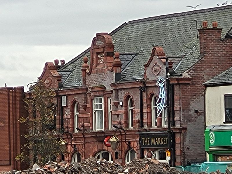 Farnworth Precinct has gone and only some rubble remains in fron. Published on 22-01-2023 