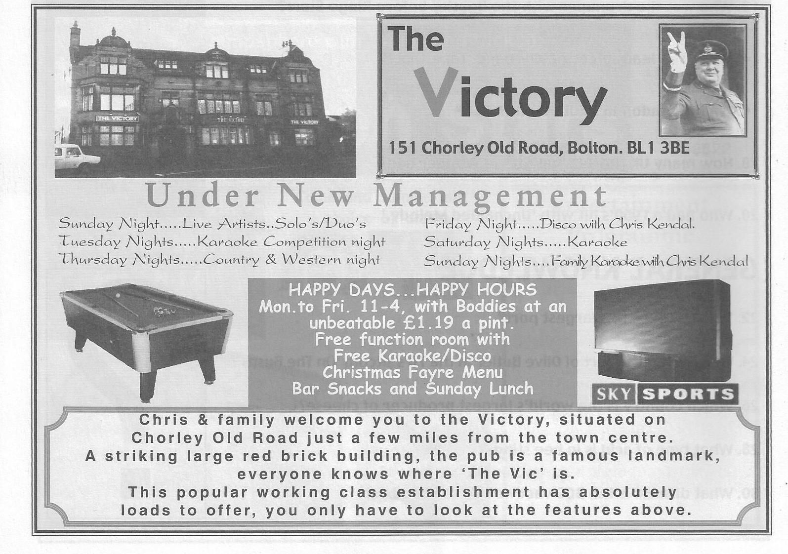 Pub Advert December 2001. Published on 20-05-2022