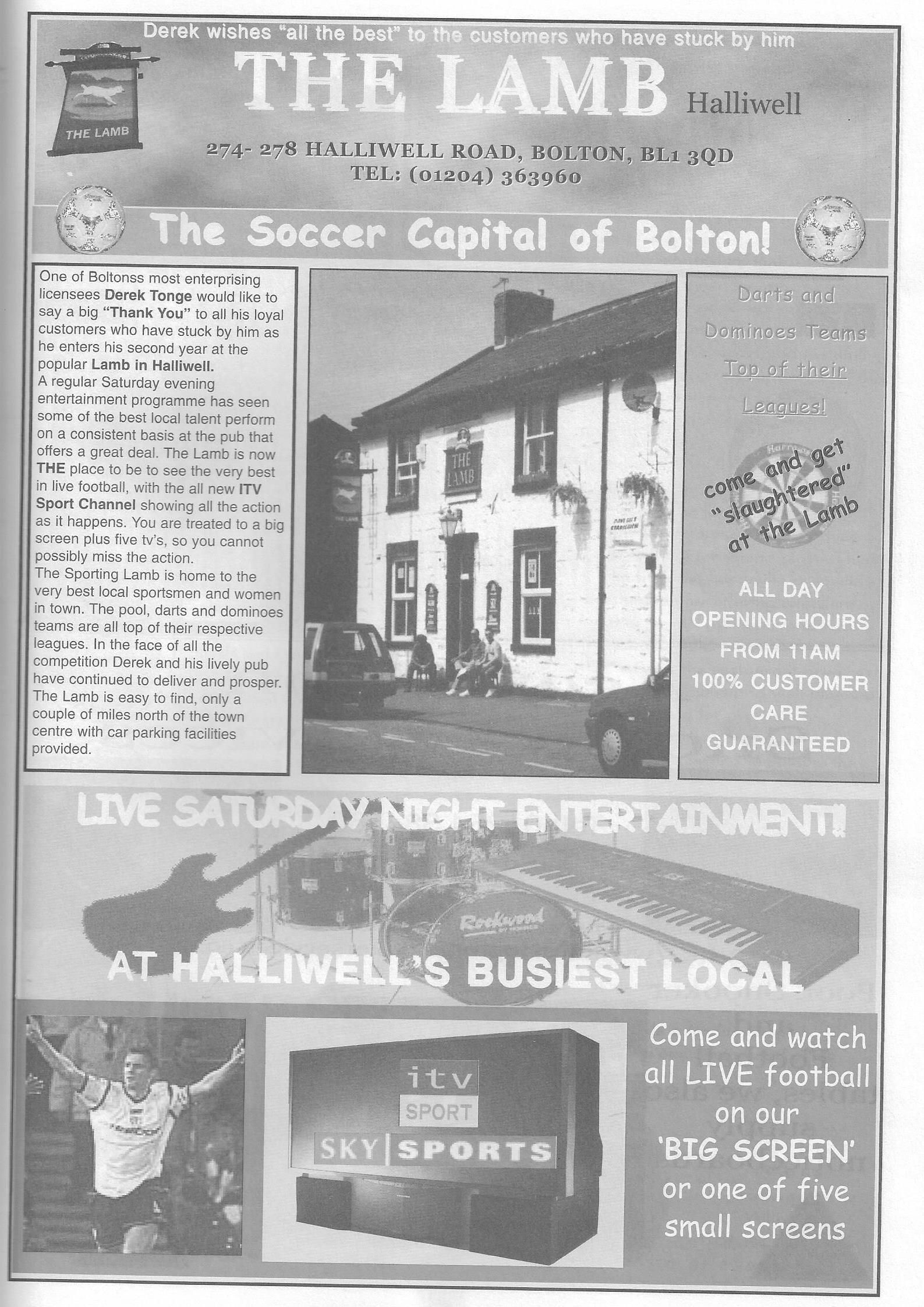 Pub Advert December 2001. Published on 20-05-2022