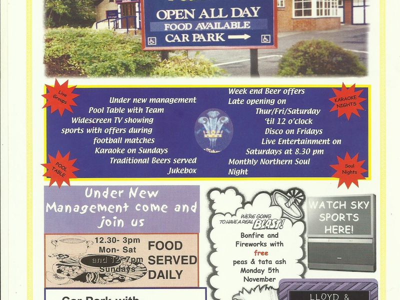 Advert from Yellow Pub Directory November 2001. Published on 12-08-2024