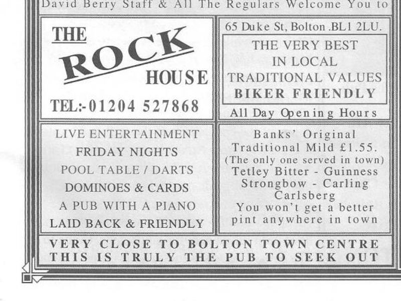 Advert From July 2001 Bolton Pub Directory. Published on 10-02-2016